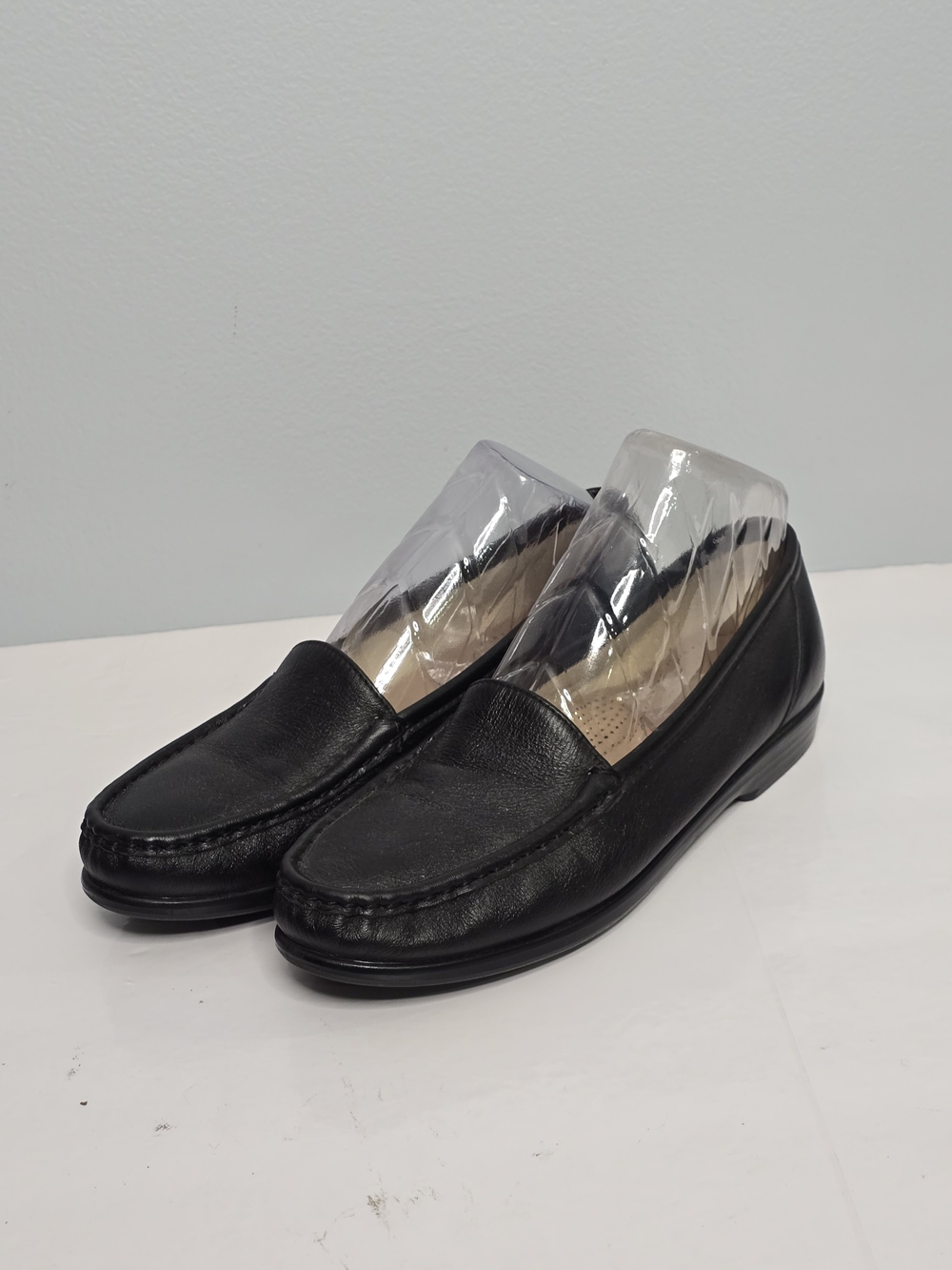 SAS Black Tripad Comfort Leather Moccasin Loafers
